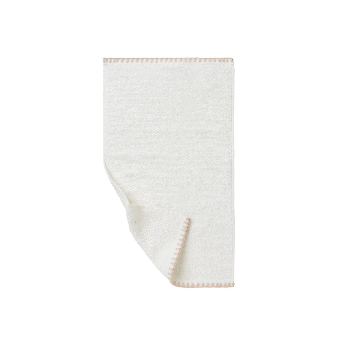 Serviette invité coton bio OPALYS ivoire, CARRE BLANC
