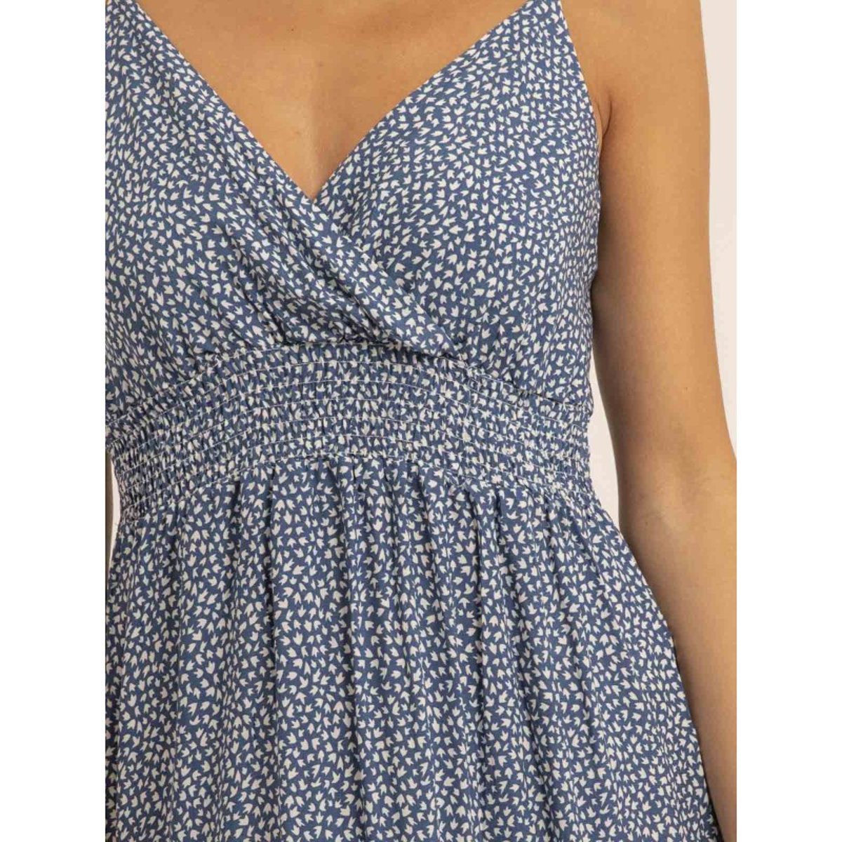 Robe Longue Motifs Ibalmie bleu, DONA LISA