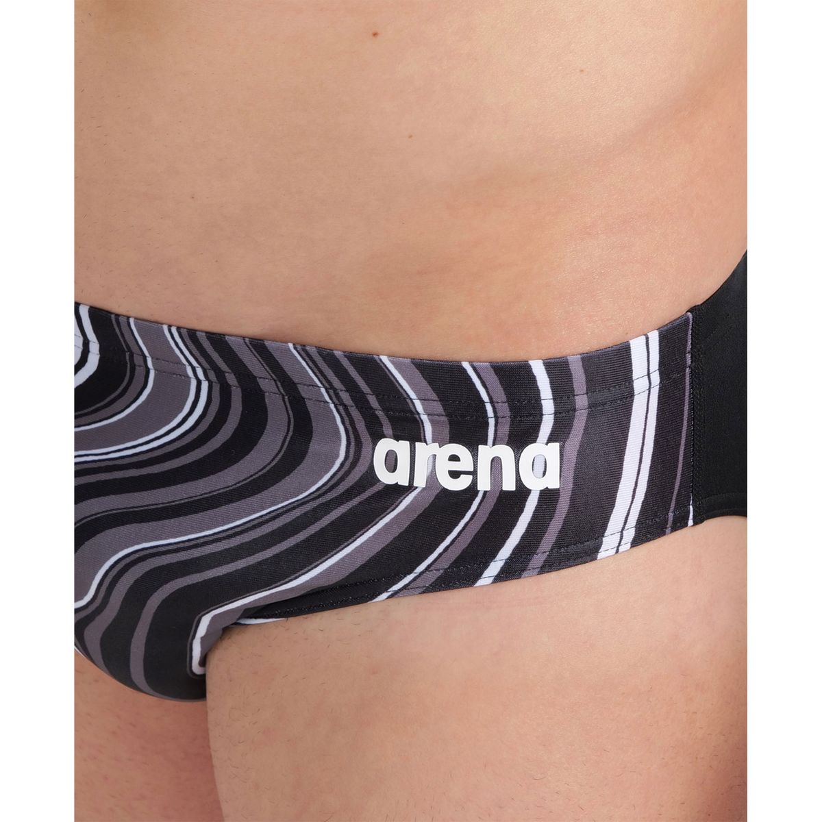 Slip de bain Marbled black-black multi, ARENA