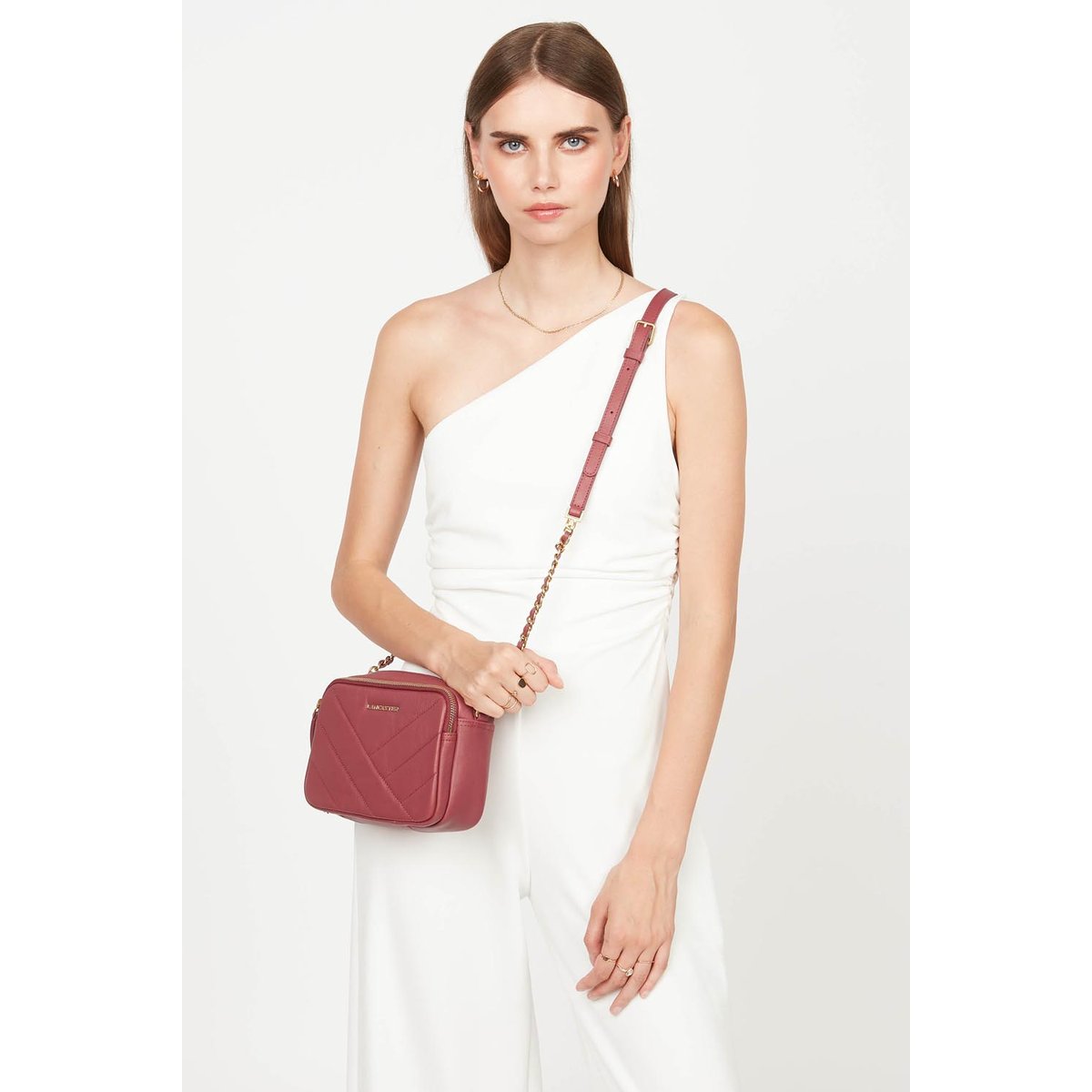 Sac trotteur zippé SOFT MATELASSÉ galet foncé, LANCASTER