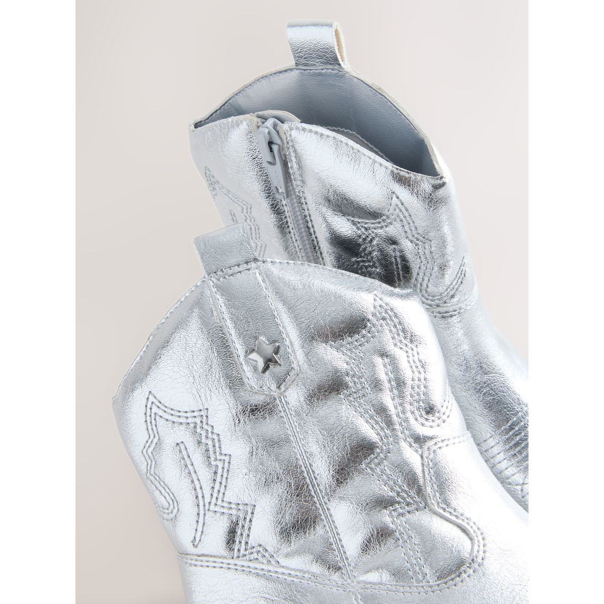 Bottines style western argent, NEXT