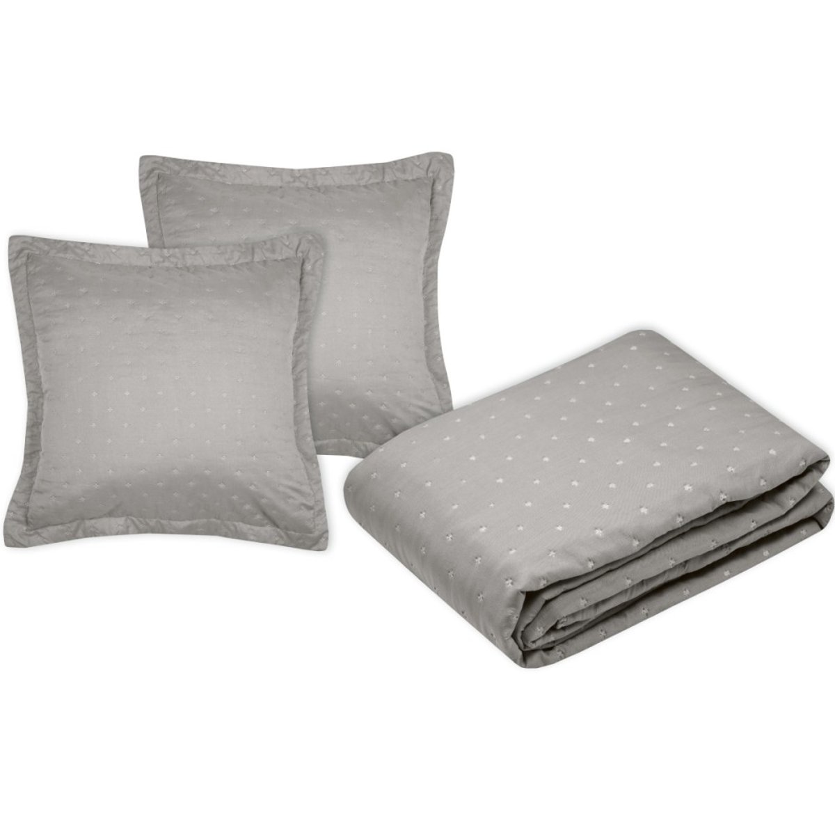 Couvre lit boutis réversible avec 2 taies d'oreiller multicolore, DECORATIE
