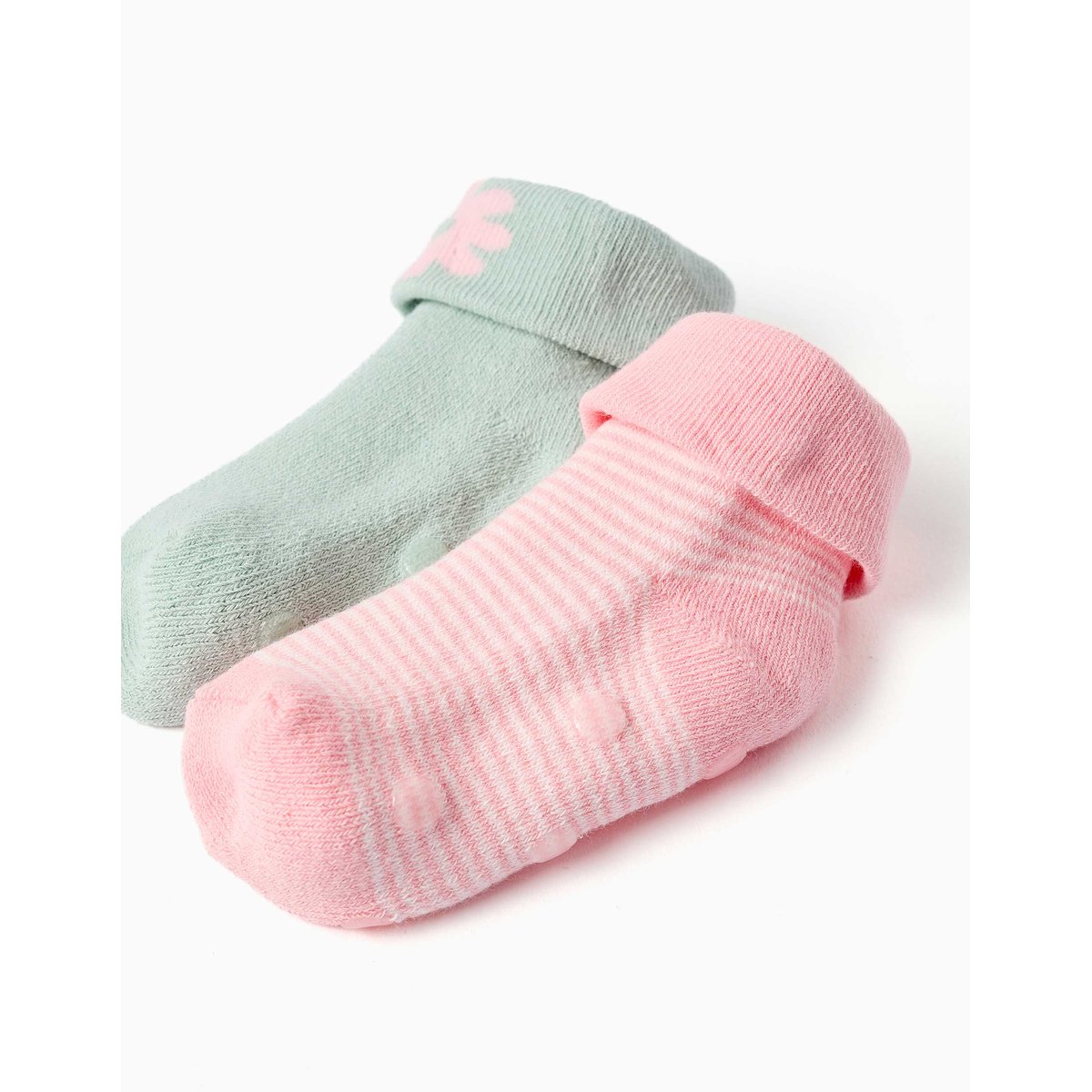 Lot de 2 chaussettes en éponge antidérapantes multicolore, ZIPPY