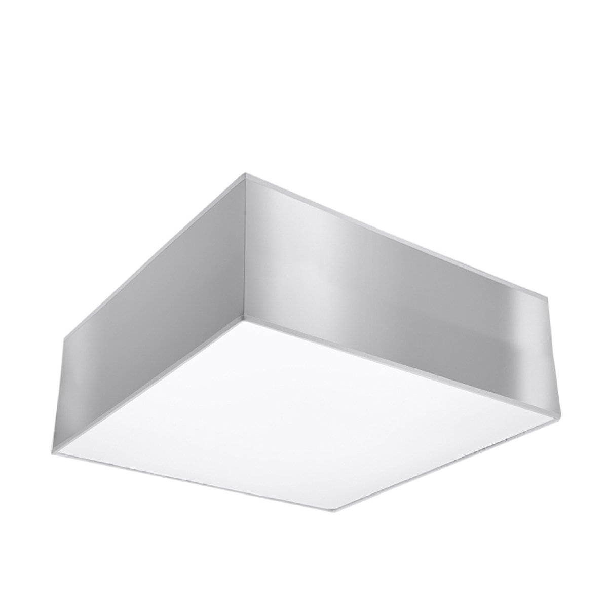 Plafonnier PVC Gris E27 1 Horus gris, EDEN