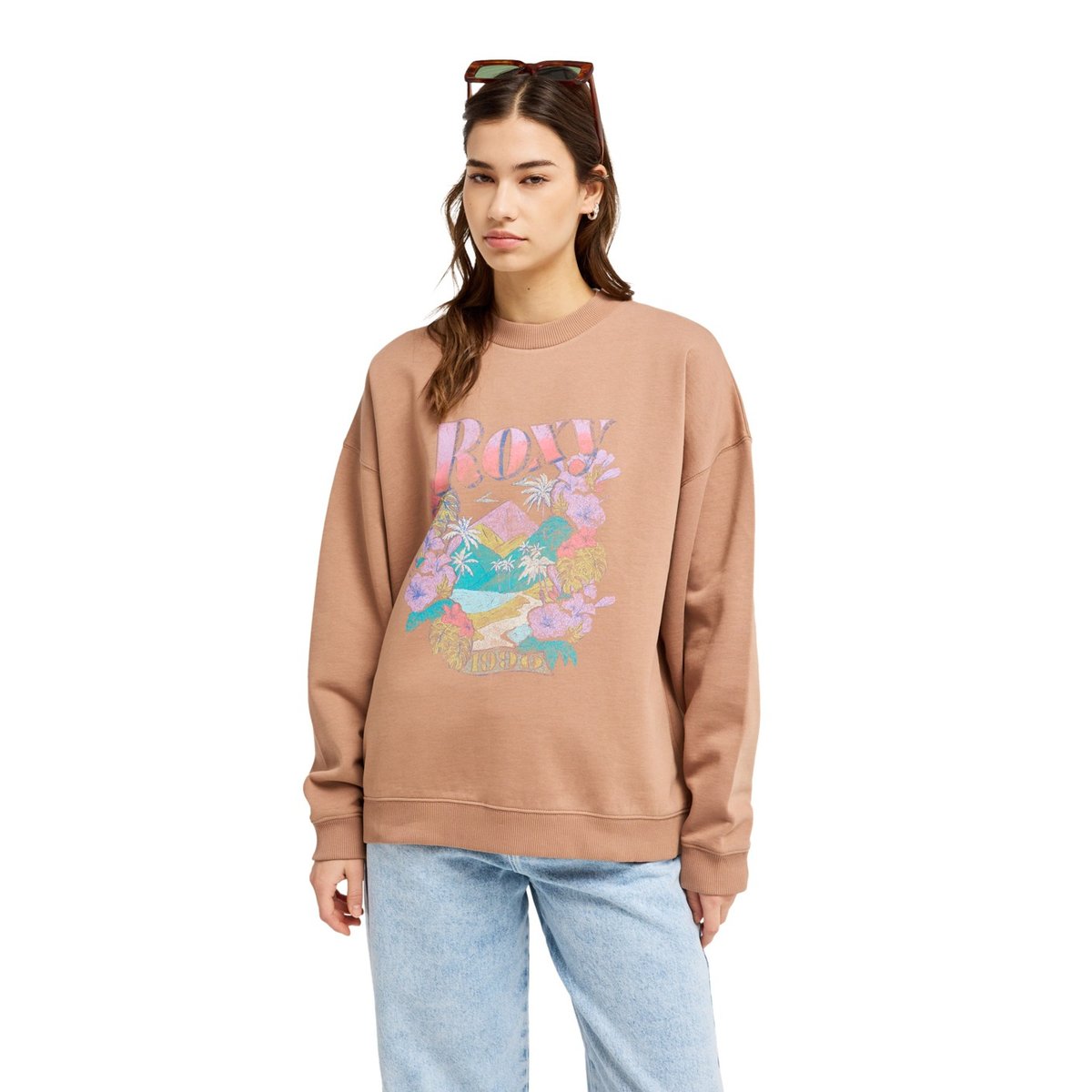 Sweat oversize LINEUP OVERSIZED. marron brownie, ROXY
