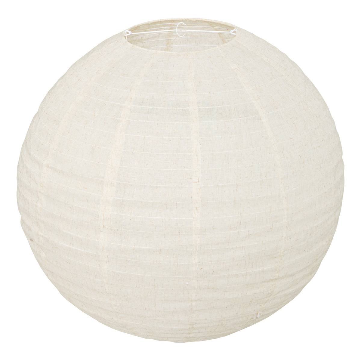 Lanterne boule en lin JORDY blanc, ATMOSPHERA