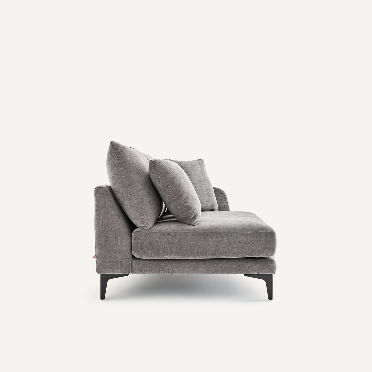 Demi-canapé 2 places en polyester et coton, MODERNISTE gris stone, EMMANUEL GALLINA X AM.PM