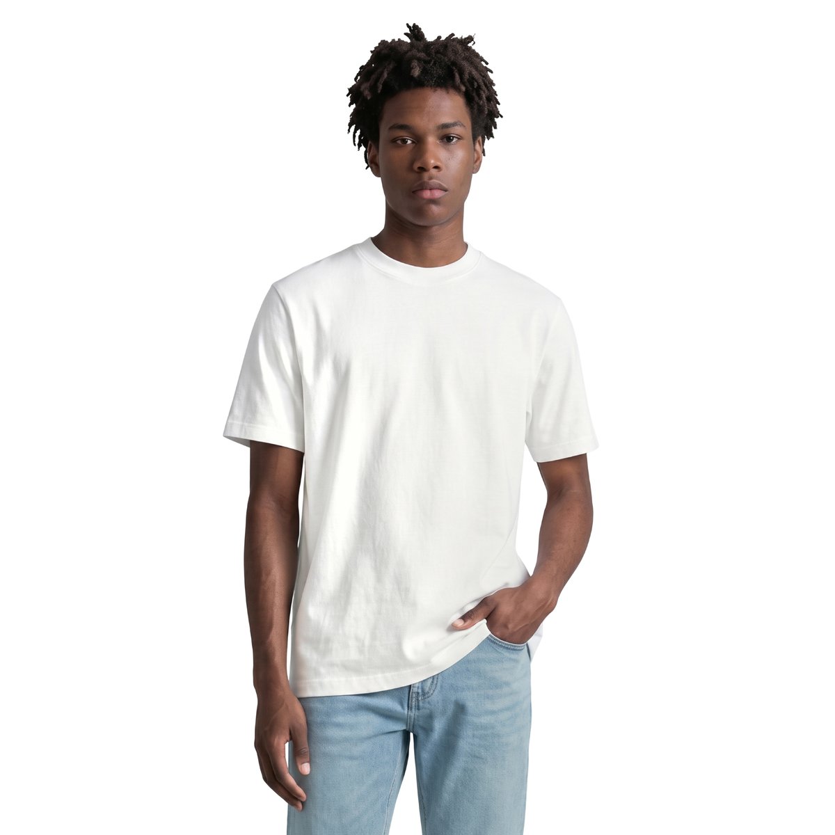 T-shirt ample en jersey de coton bio épais blanc, MARC O’POLO DENIM