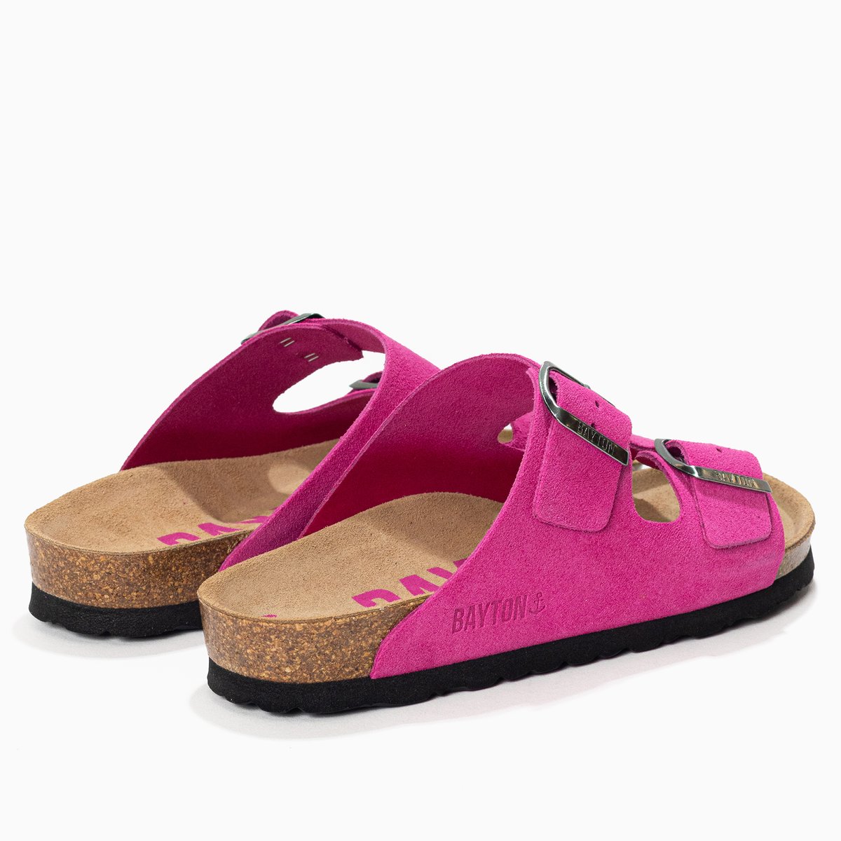 Sandales en cuir suédé ATLAS rose, BAYTON