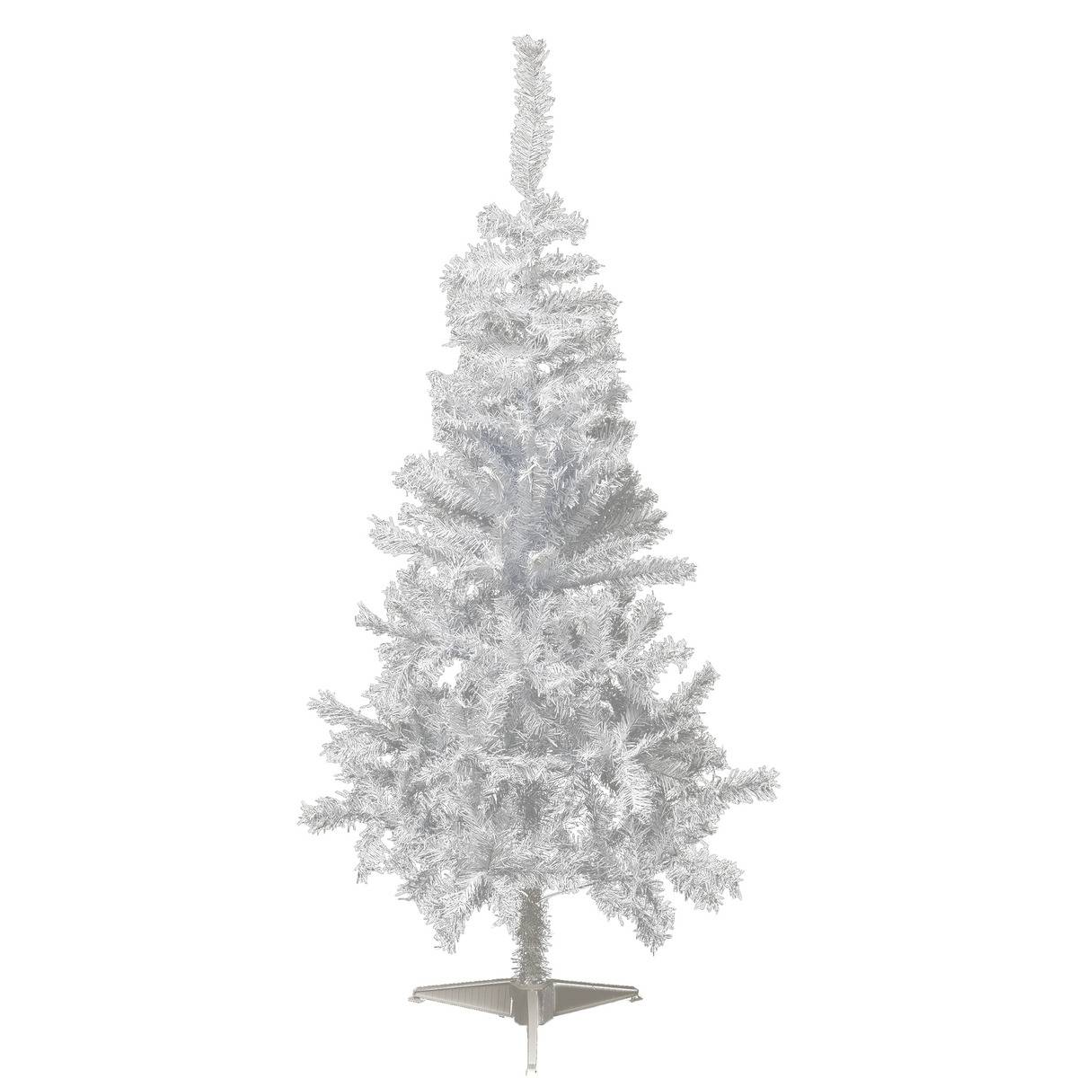 Sapin Élégant 150 cm blanc blanc, FEERIC LIGHTS & CHRISTMAS
