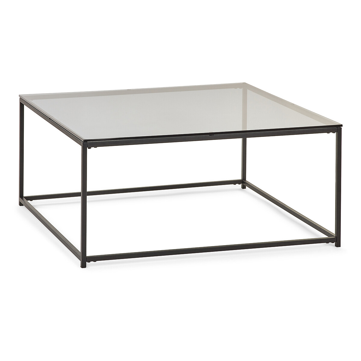 Dallas Smoked Glass Square Coffee Table smoky glass, SO'HOME