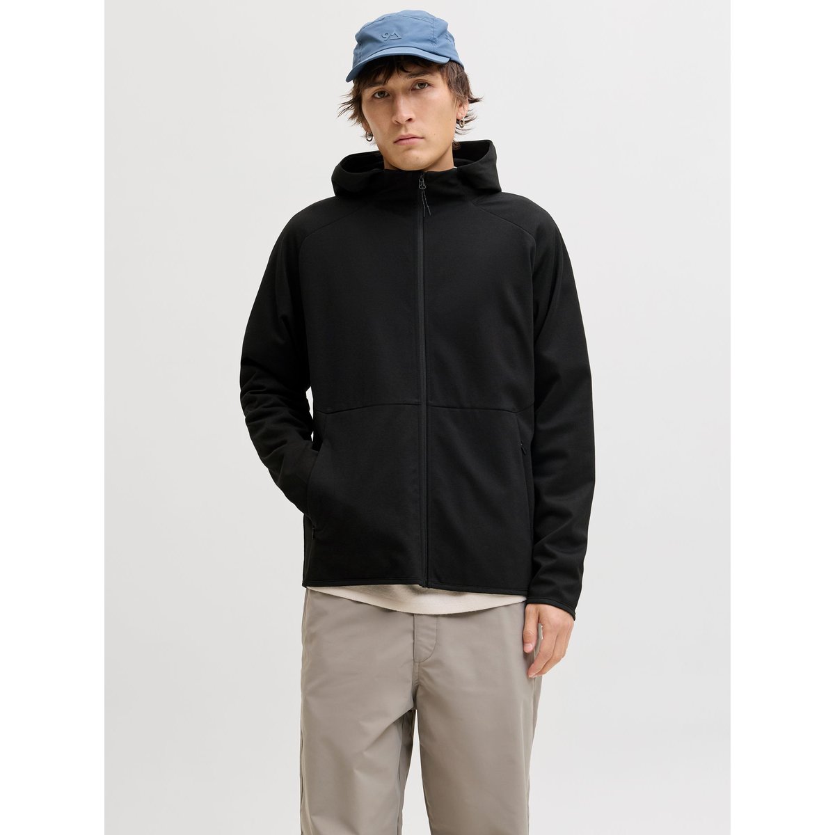 Sweat À Capuche Zippé black 1, JACK & JONES
