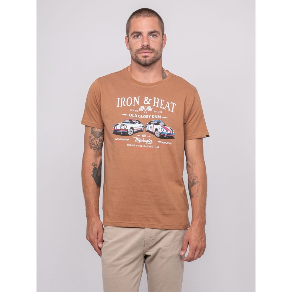 T-shirt Manches Courtes Imprimé Jordenis marron, RITCHIE