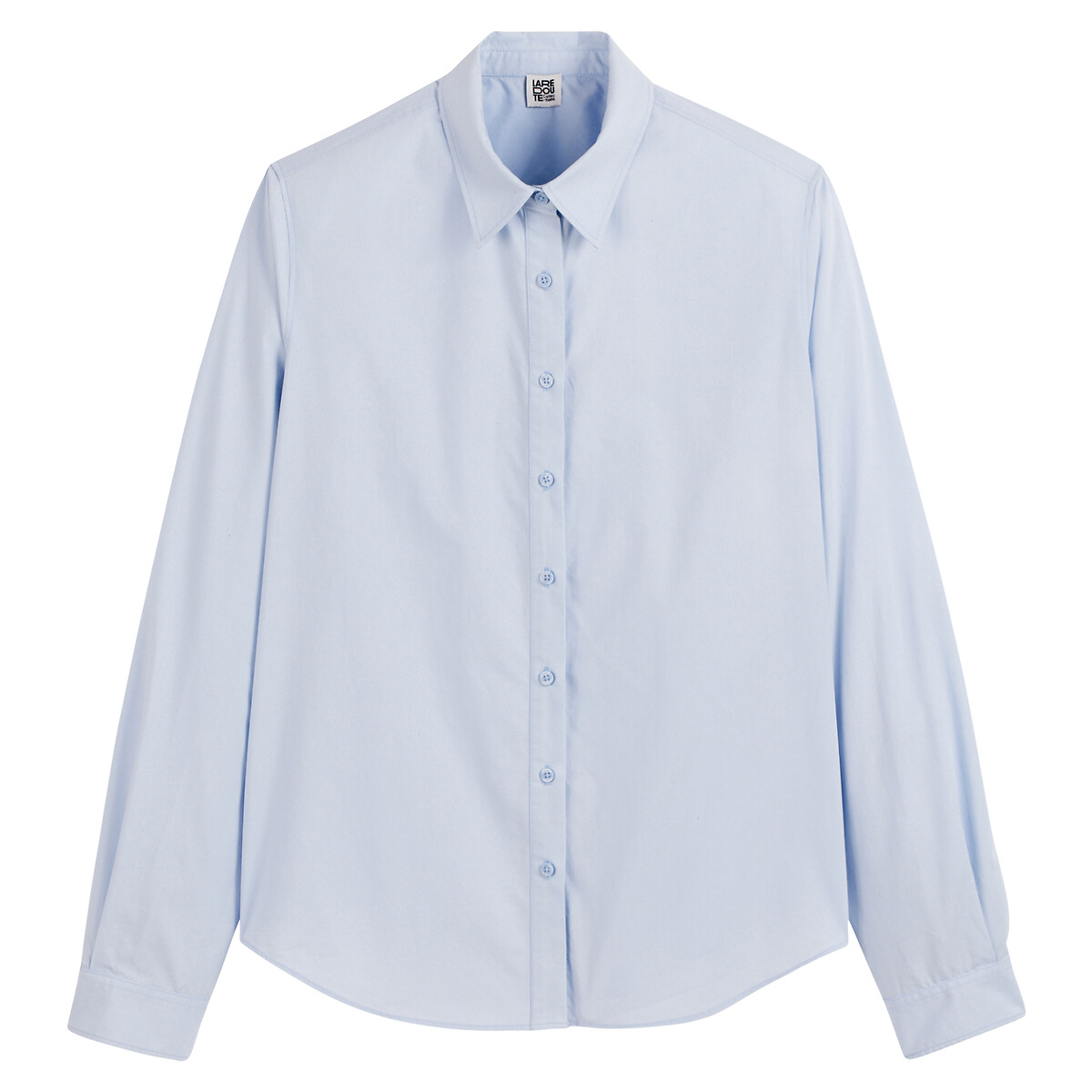 Long Sleeve Boyfriend Shirt sky blue, LA REDOUTE COLLECTIONS