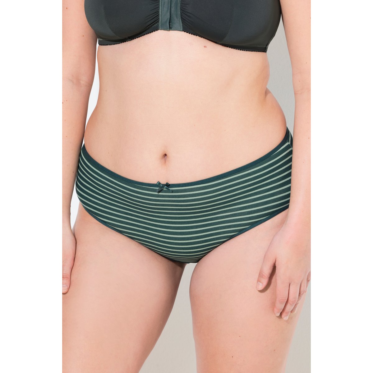 Culottes midi rayées, lot de 5 sauge, ULLA POPKEN