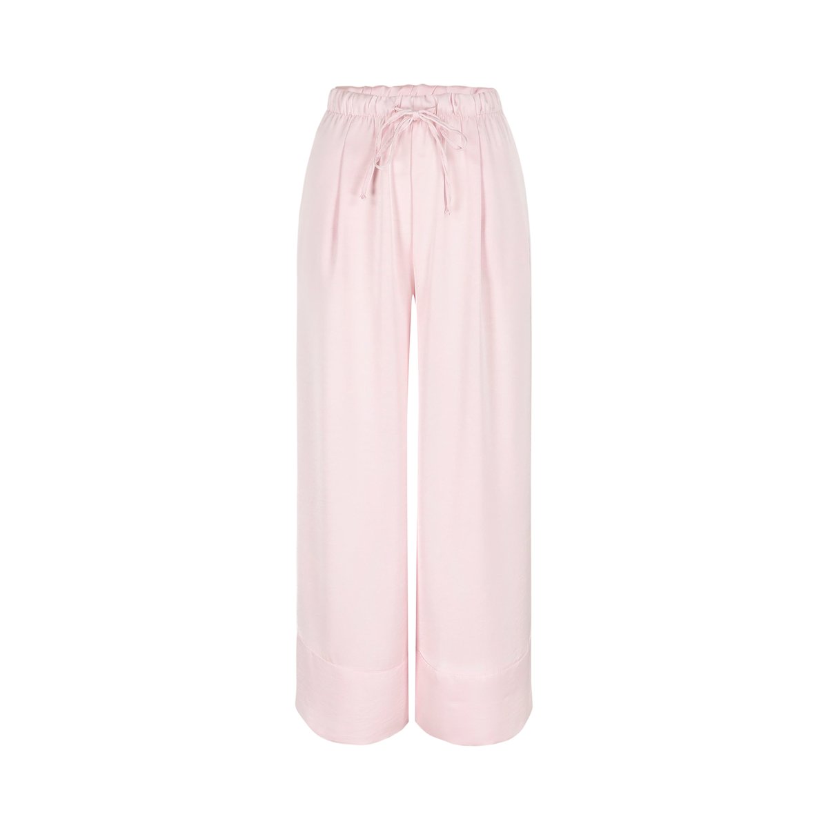 Pantalon satin ample rose clair, LOLALIZA