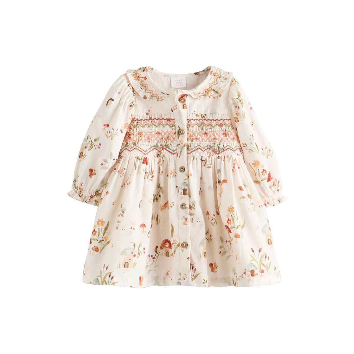 Robe bébé avec col imprimé floral crème/personnage, NEXT