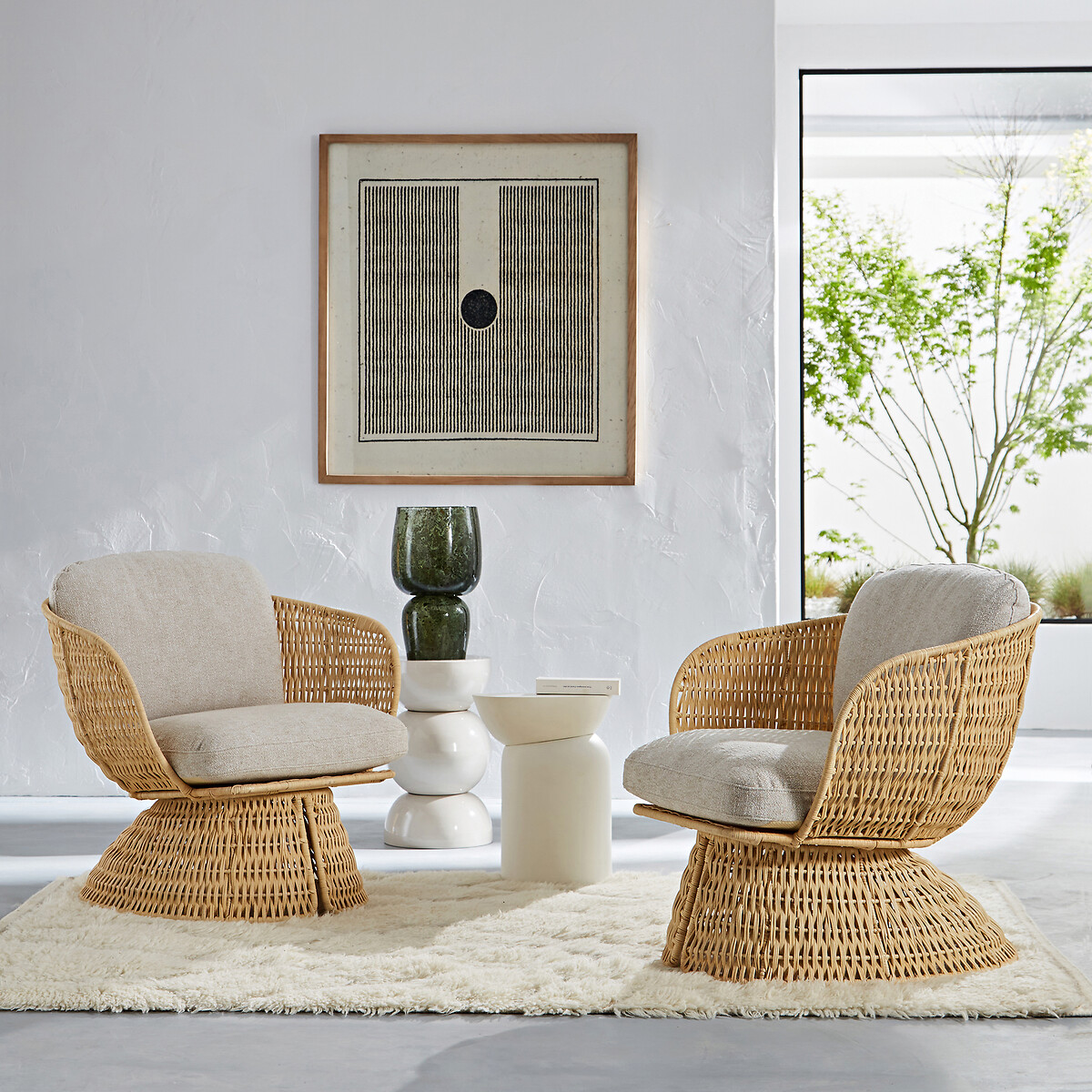 Rouva Side Table in Iron Metal dove grey, AM.PM