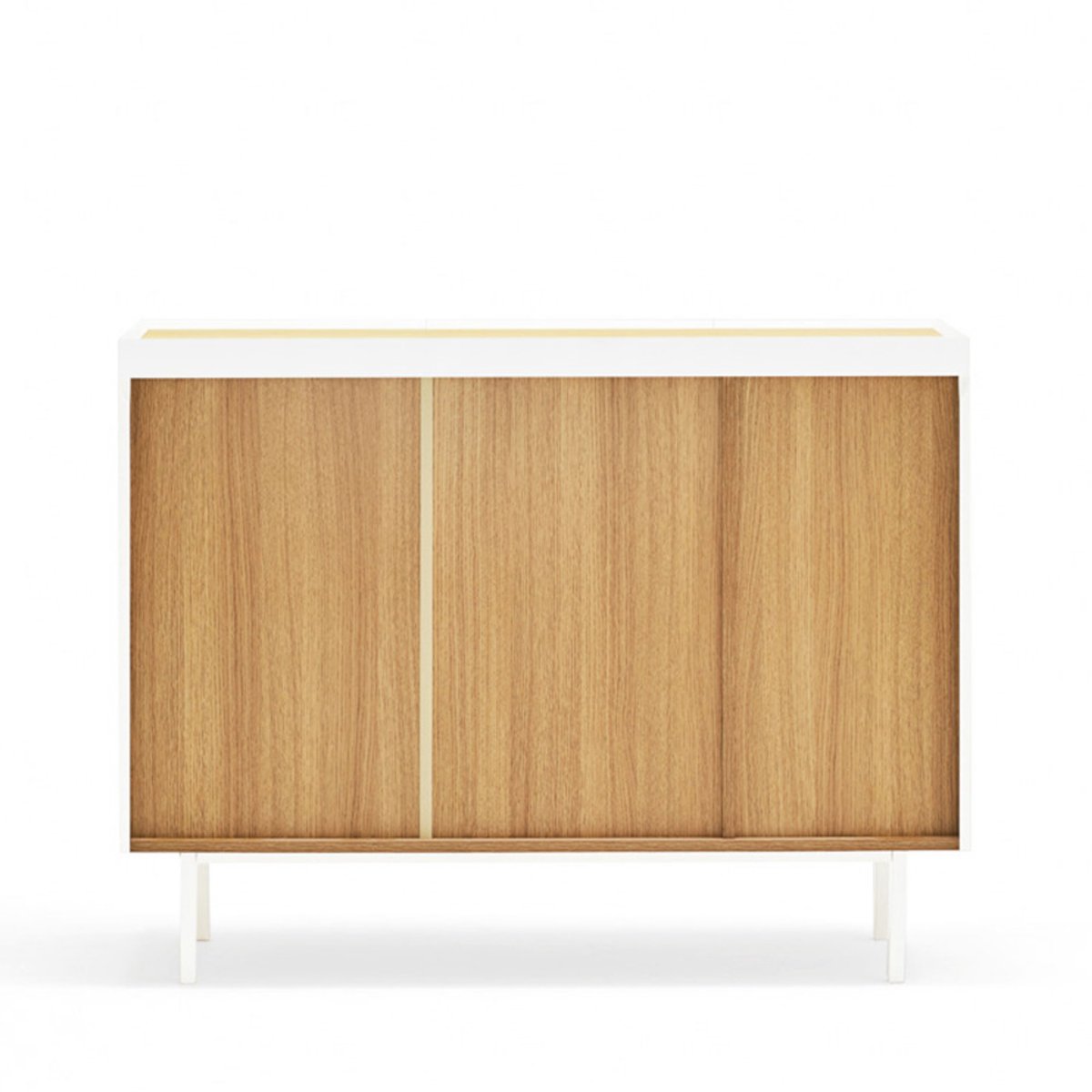 Buffet en bois 3 portes 3 tiroirs L110cm- ARISTA blanc, TEULAT