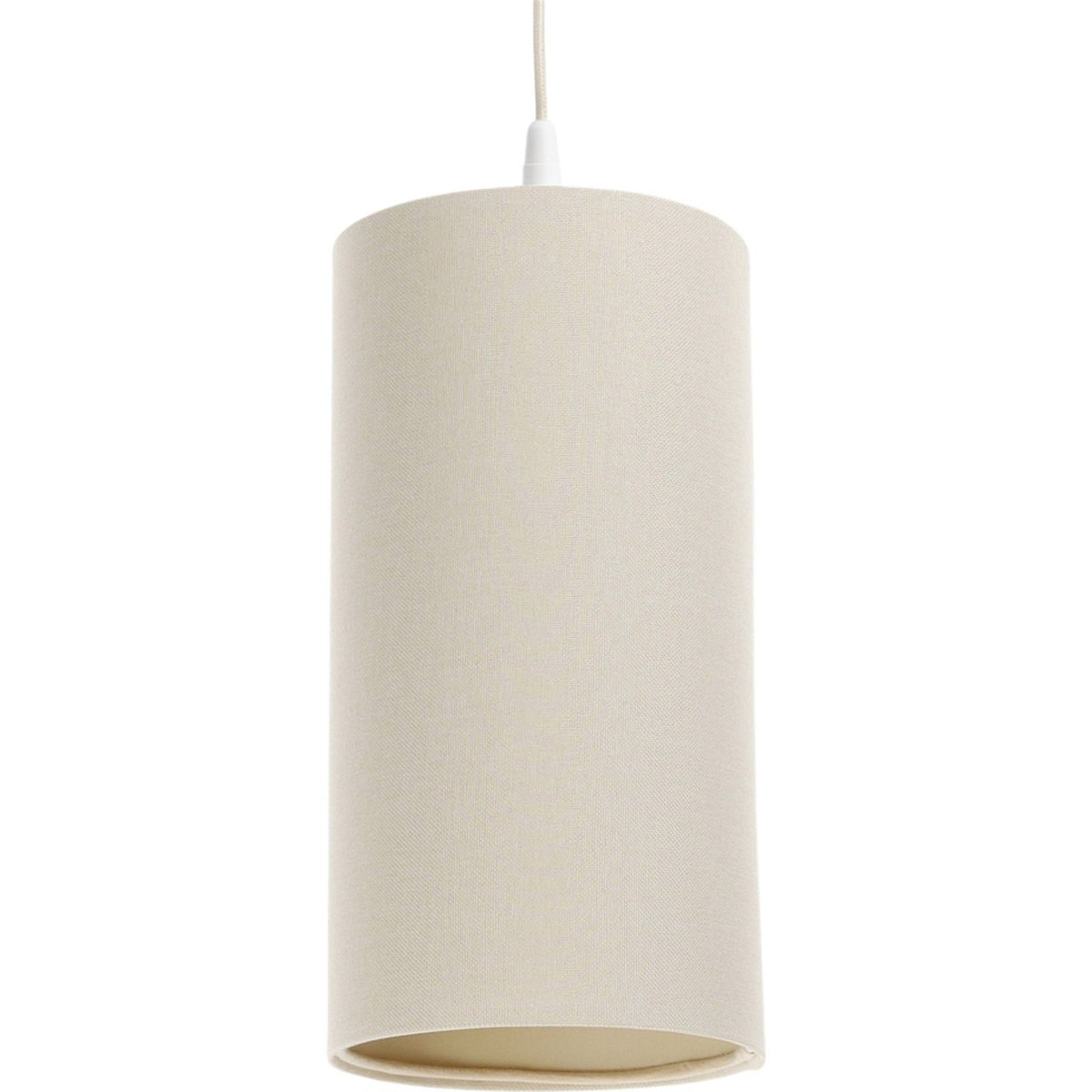Suspension en lin rond Boho Elegant lin naturel et rotin clair, BPS KONCEPT