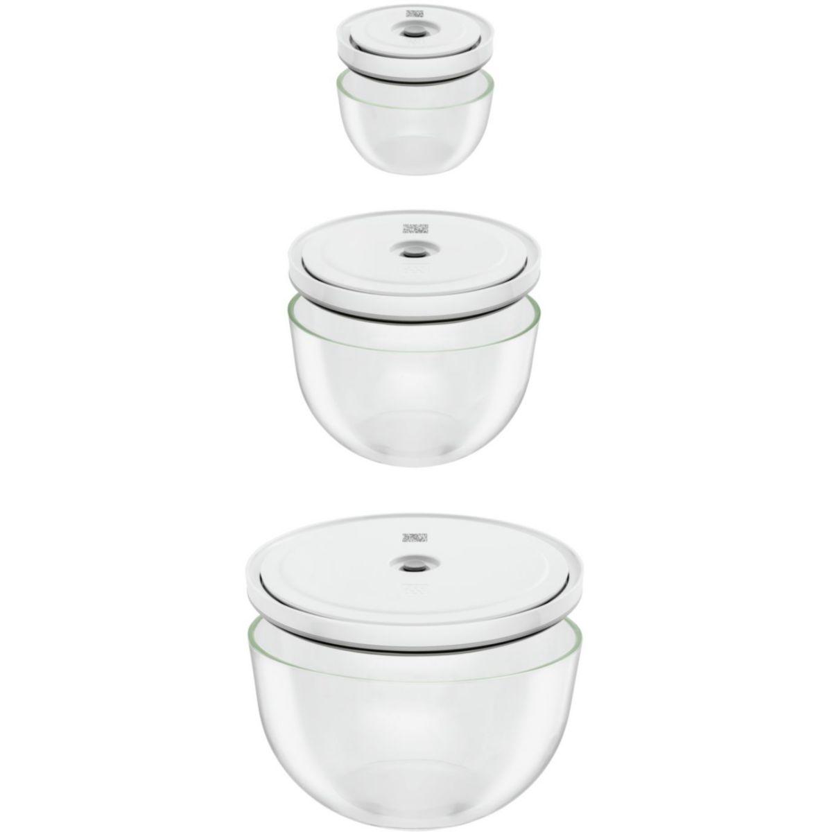 Boîte hermétique 3 bols en verre avec couvercle S-M-L couleur unique, ZWILLING