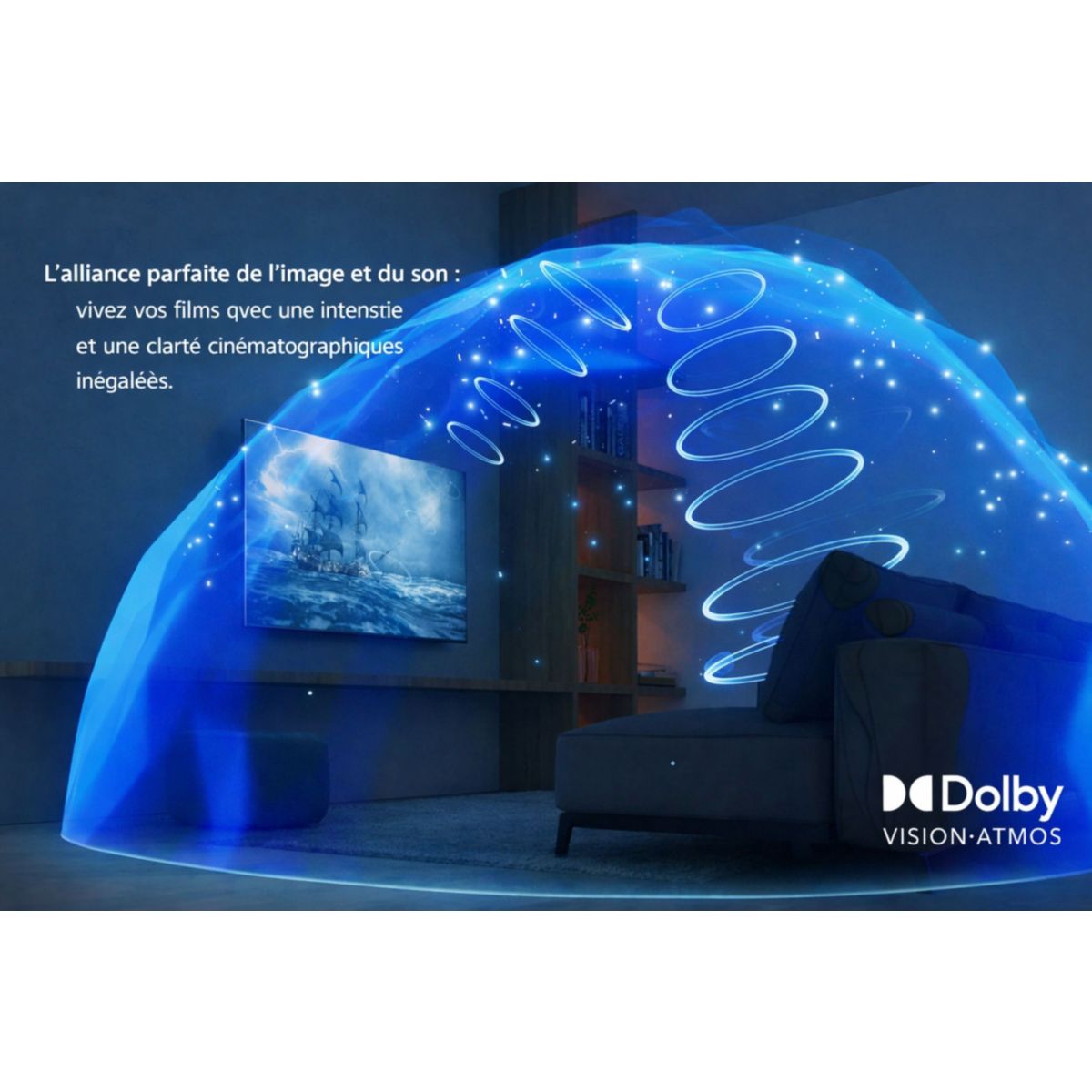 TV QLED 55PQS9001 (2026) 55" (139 cm) 4K Ultra HD - 144Hz, Ambilight, Smart TV couleur unique, PHILIPS