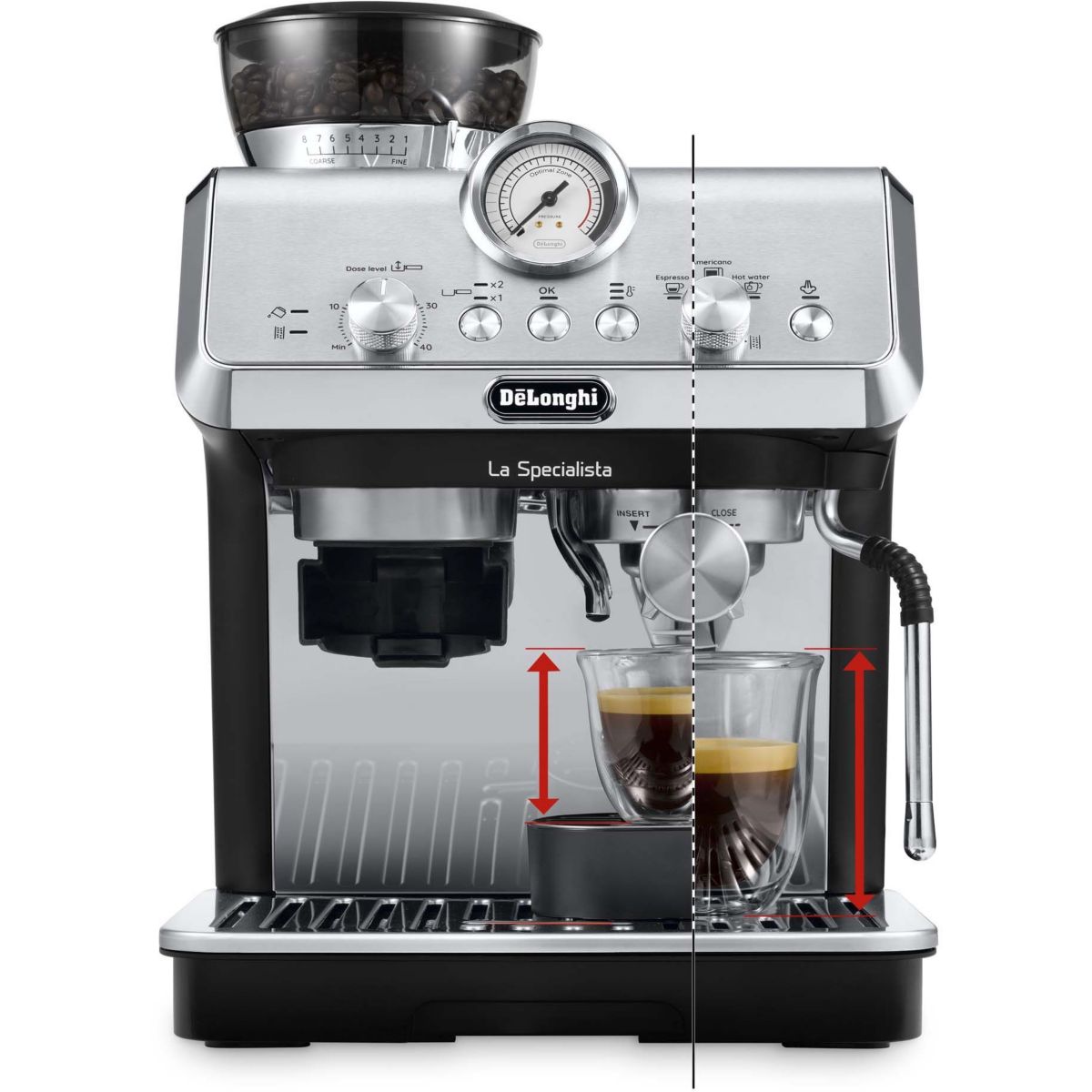 Machine à expresso Specialista Arte EC9155.MB inox inox, DELONGHI