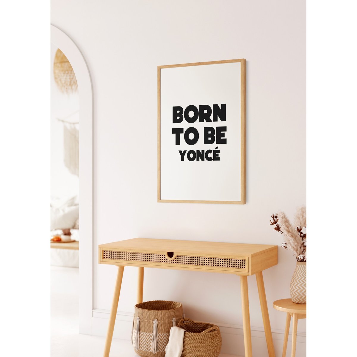 Affiche 'Born to be yoncé' blanc, L'AFFICHERIE