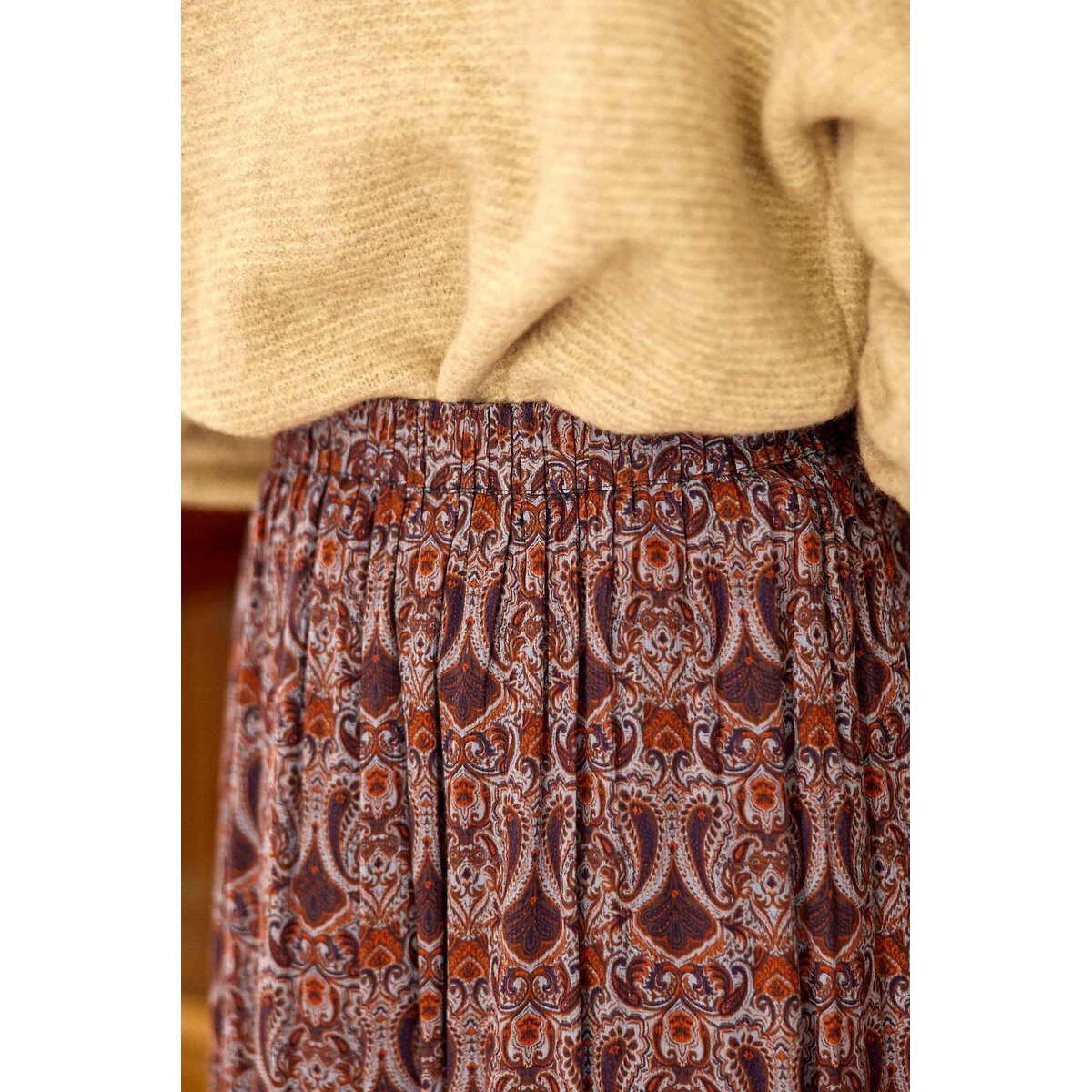 Jeanny Paisley Print Maxi Skirt purple print, LA PETITE ETOILE