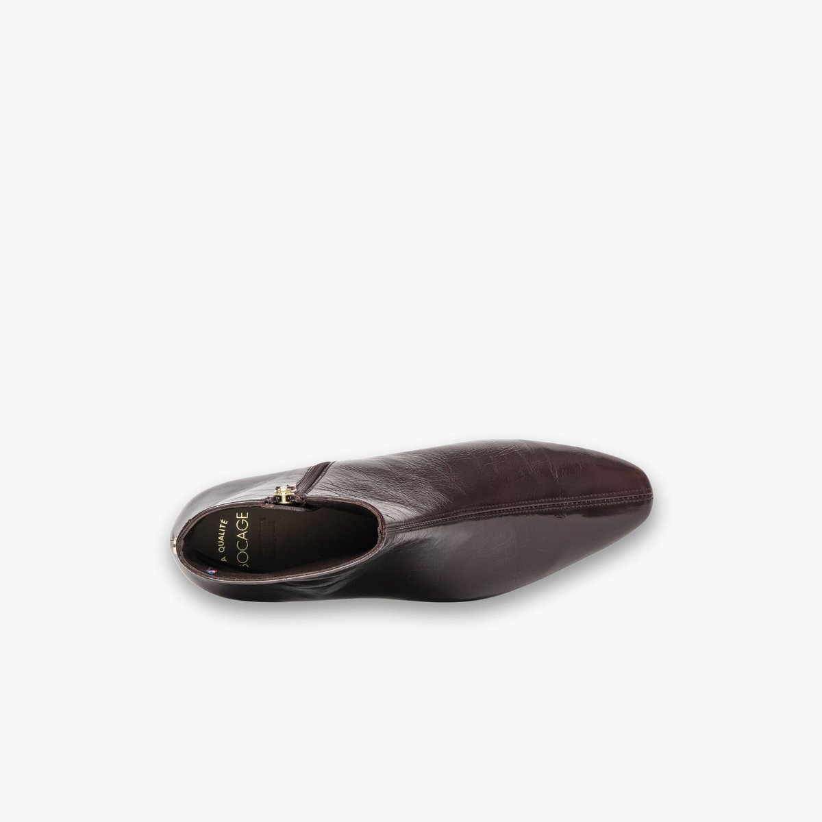 Boots À Talon en cuir MELLE marron marron fonce, BOCAGE