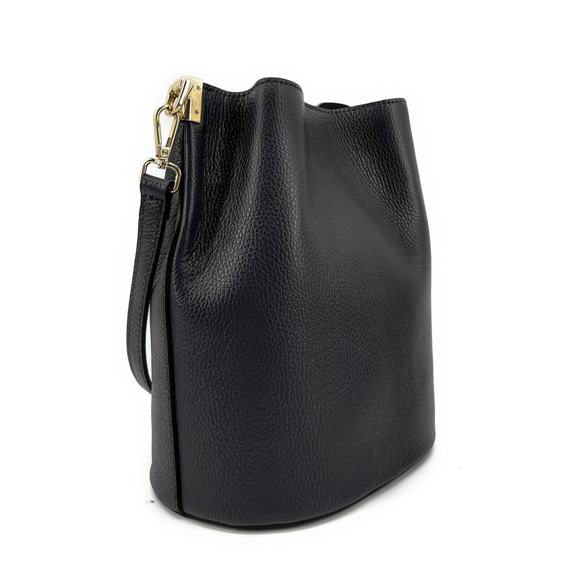 Sac seau en cuir grainé GEORGIA noir, OH MY BAG