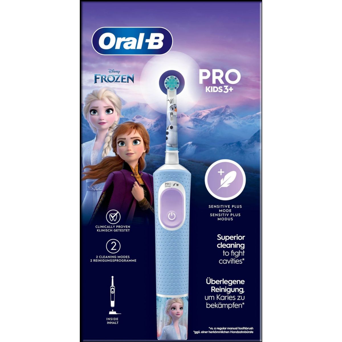 Brosse à dents électrique Vitality Pro Kids Frozen couleur unique, ORAL B