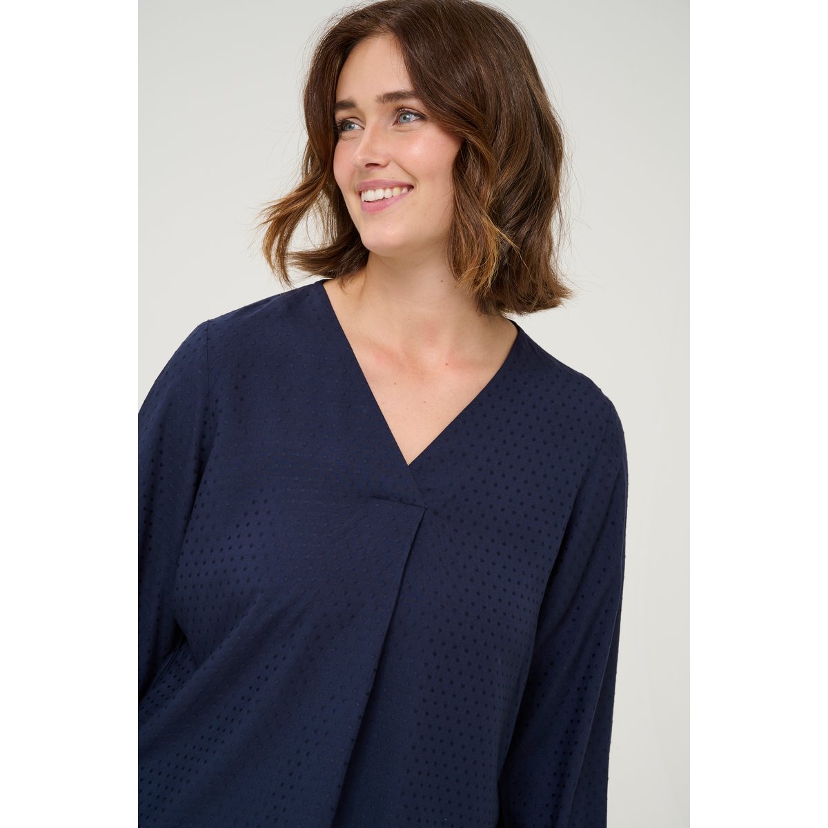 Blouse with long sleeve bleu midnight marine, KAFFE