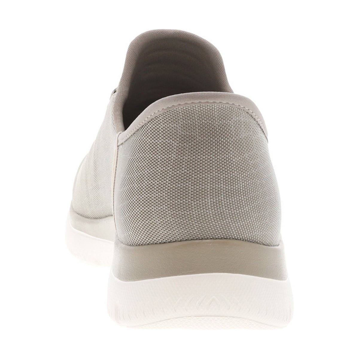 Baskets running noires à semelle plate et avec une fermeture slip-on taupe, SKECHERS