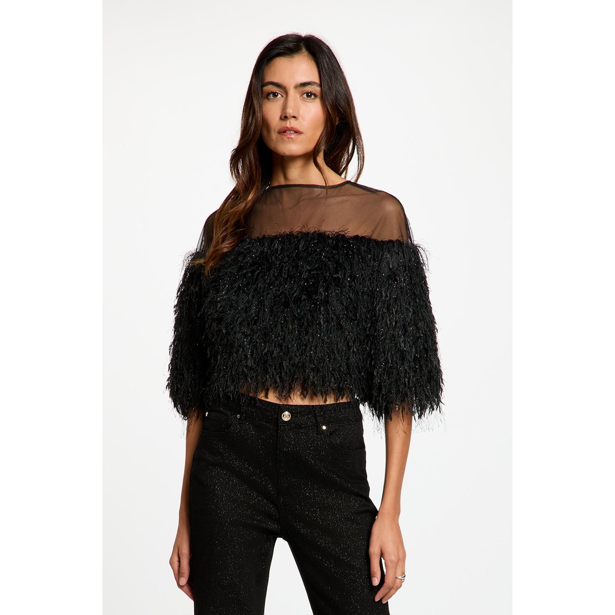 Blouse noir, MORGAN