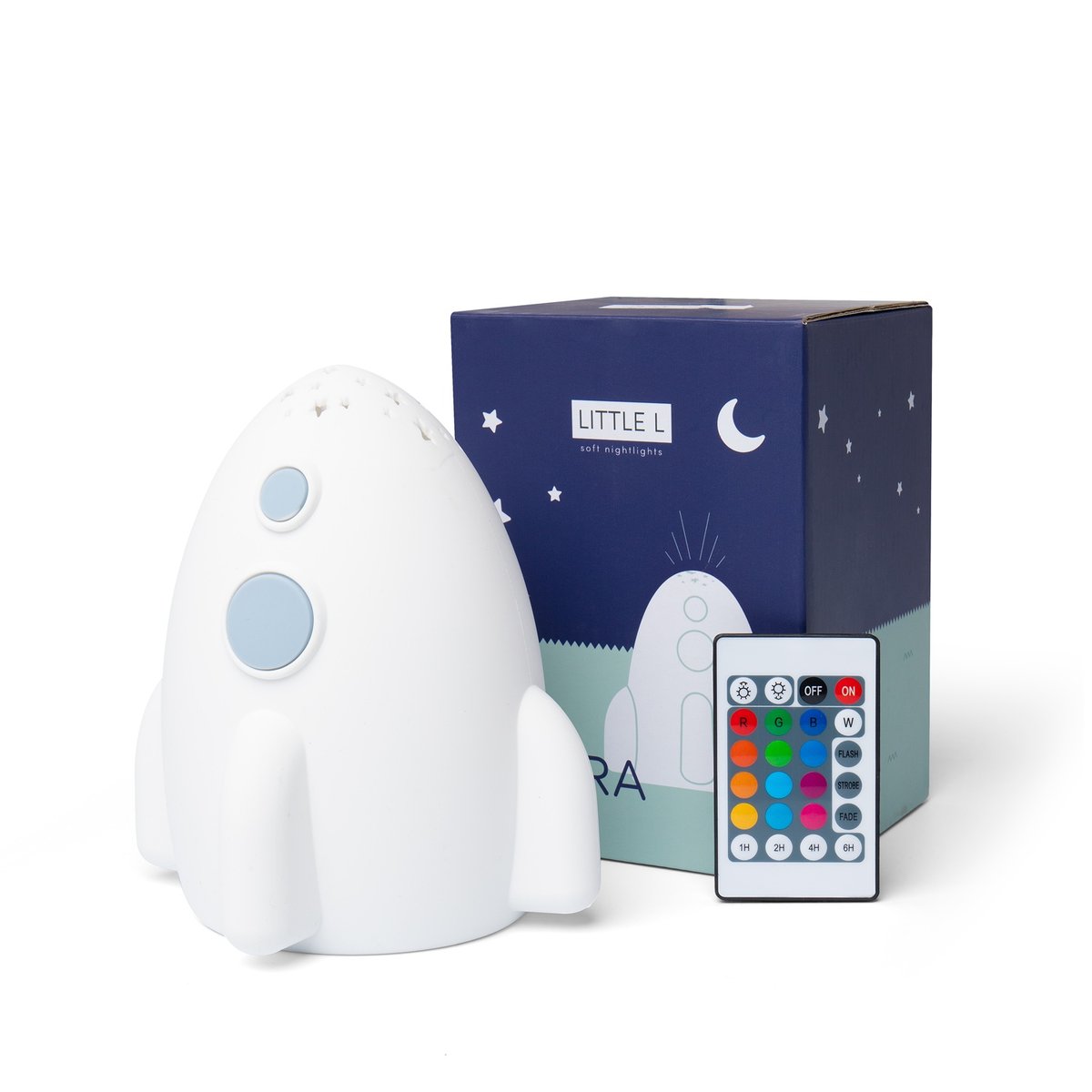 Projecteur lumineux tactile en silicone, Fusée blanc, LITTLE L