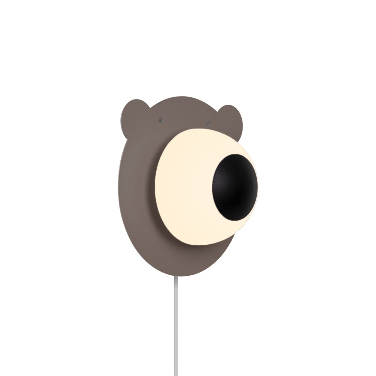 Applique murale en forme d'ours en métal et verre, BRUNA BEAR marron, NORDLUX