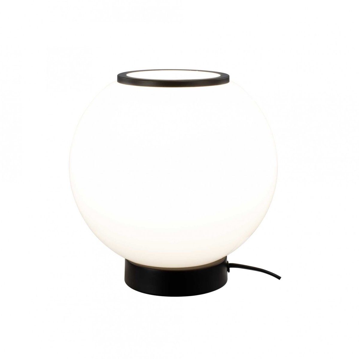 Lampe à poser en verre & métal, SILEA blanc, C-CREATION