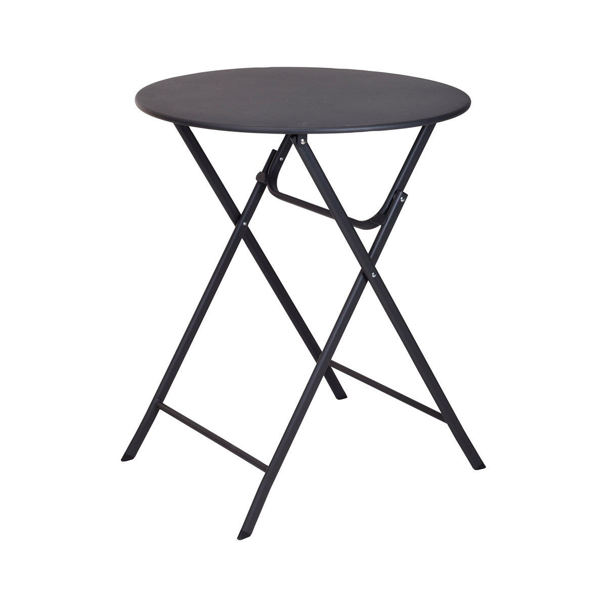 Table bistro ronde pliable anthracite Ø75cm gris, CEMONJARDIN