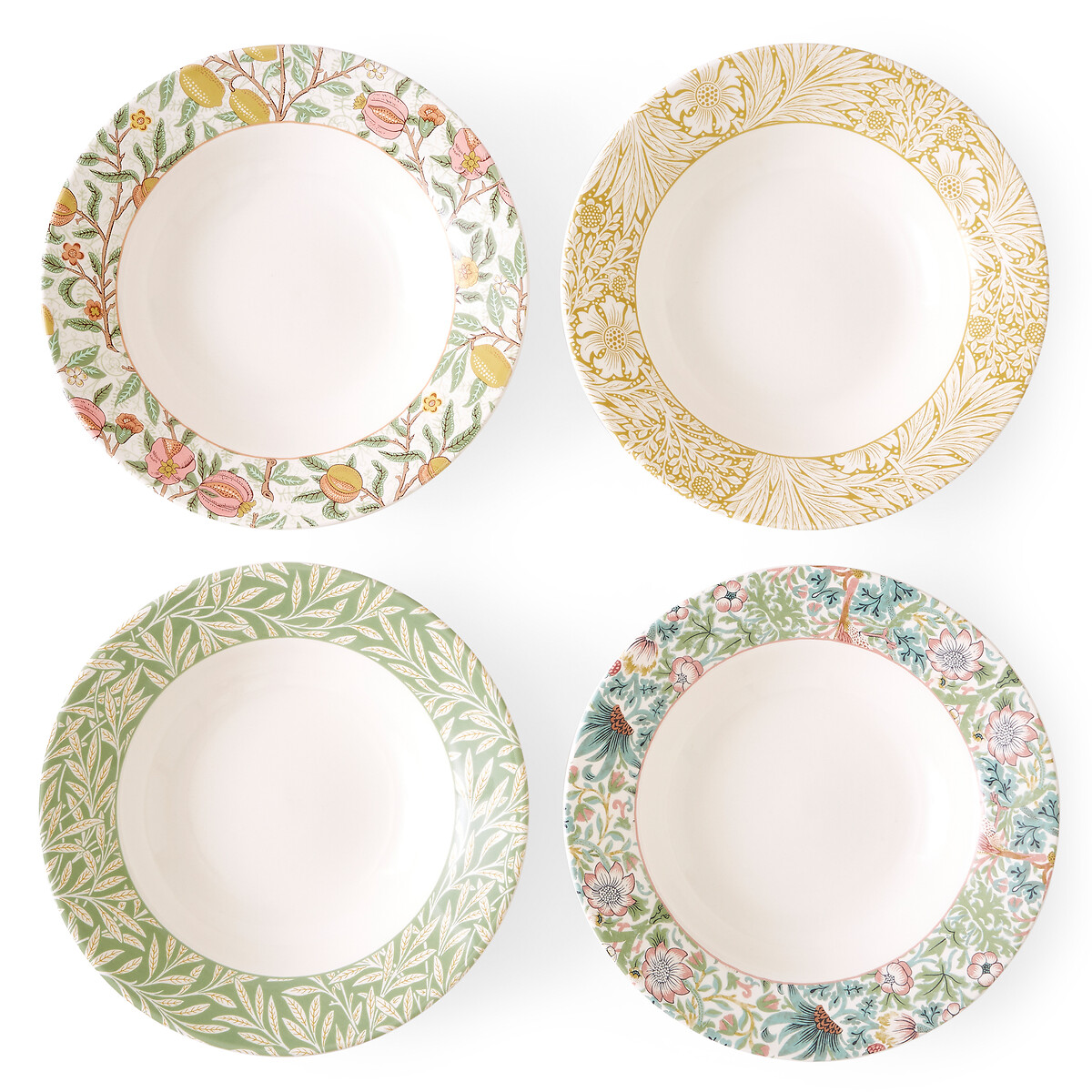 Set of 4 Morris & Co. Assorted Pasta Bowls multi-coloured, MORRIS & CO.