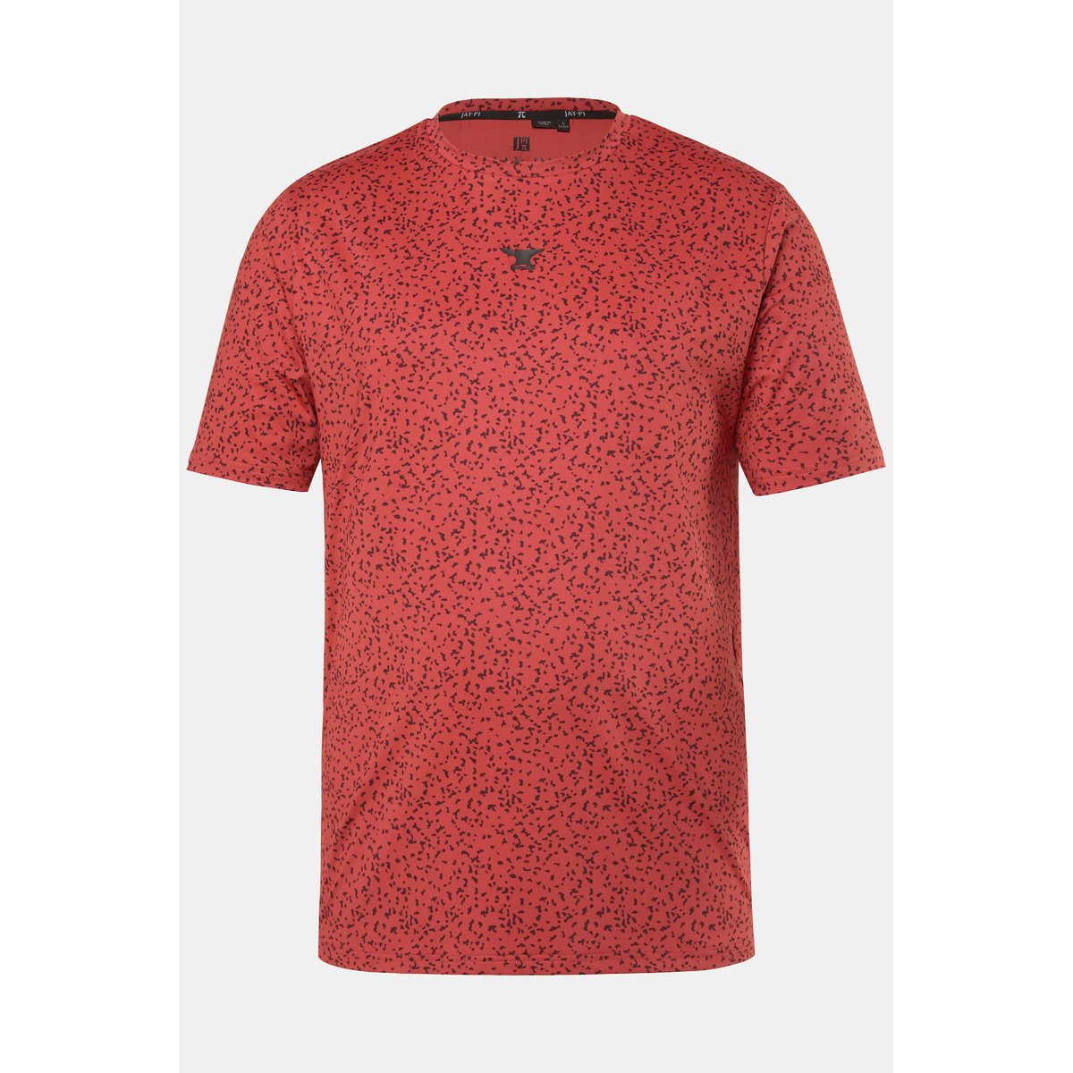 T-shirt à motif et manches courtes rouge brique, JP1880