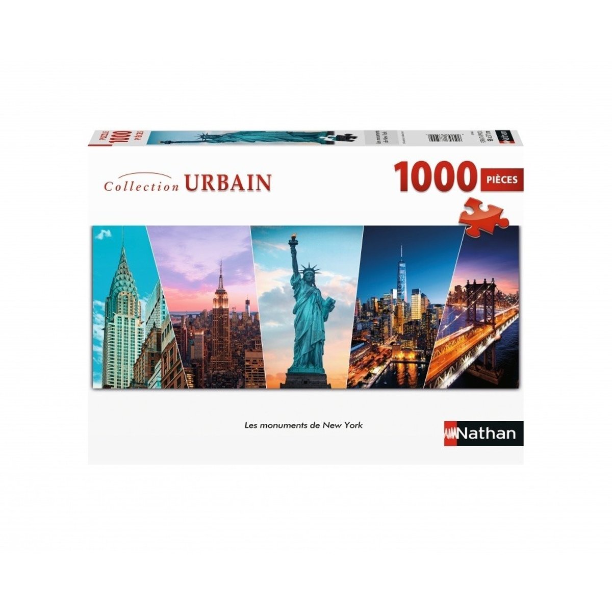Puzzle - Les Monuments De New York - Nathan couleur unique, NATHAN