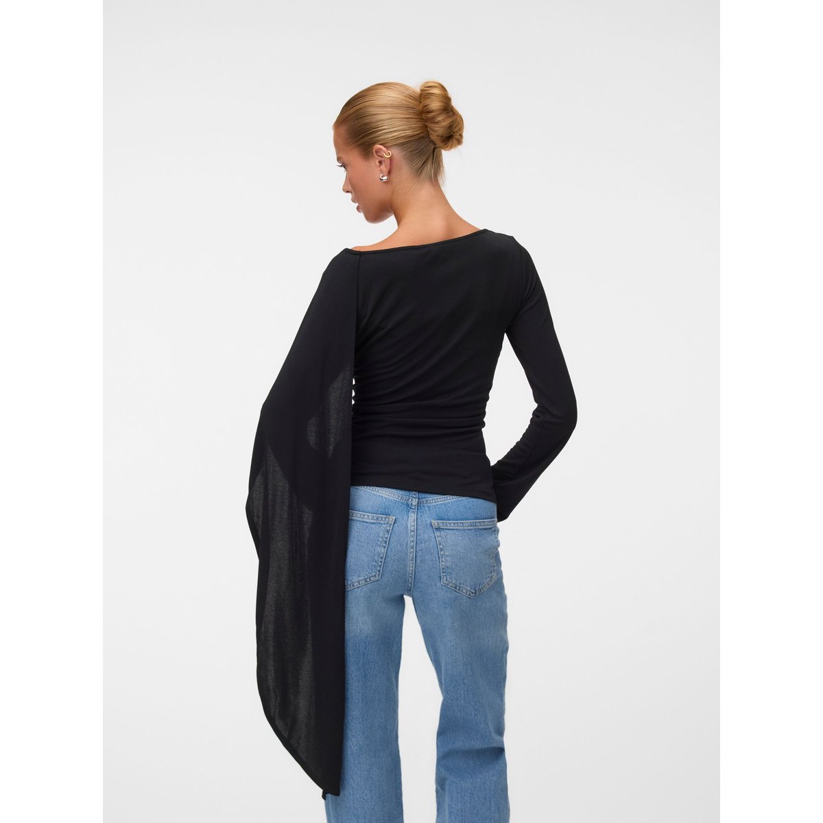 Top Asymétrique noire - black, VERO MODA