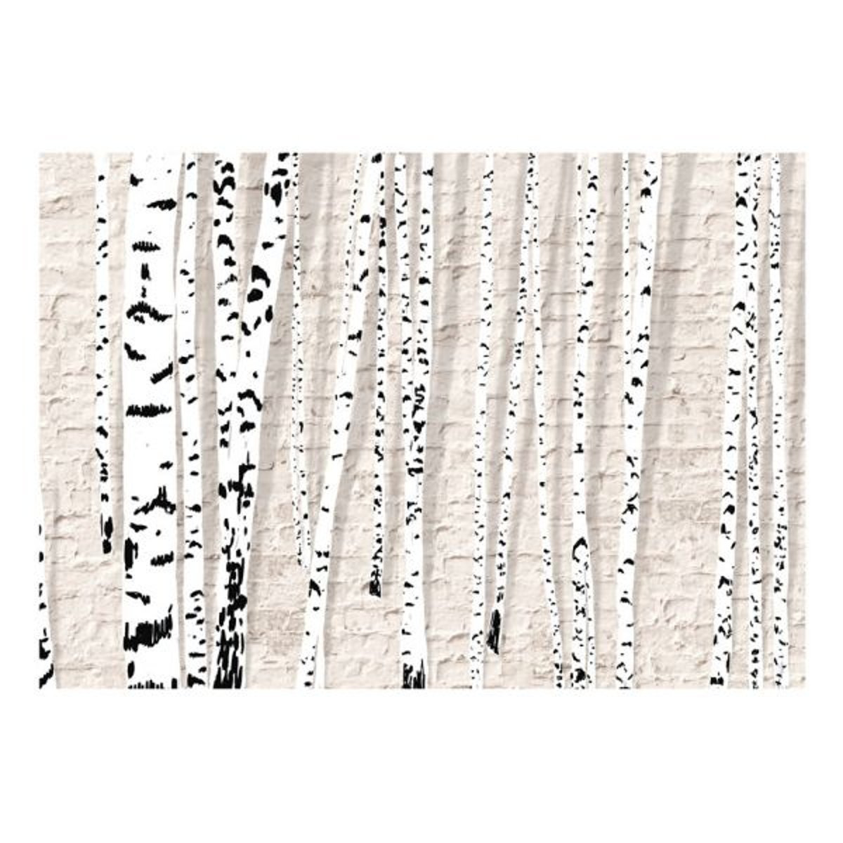 Papier peint intissé panoramique Paysage Birchen Grove noir, EDEN