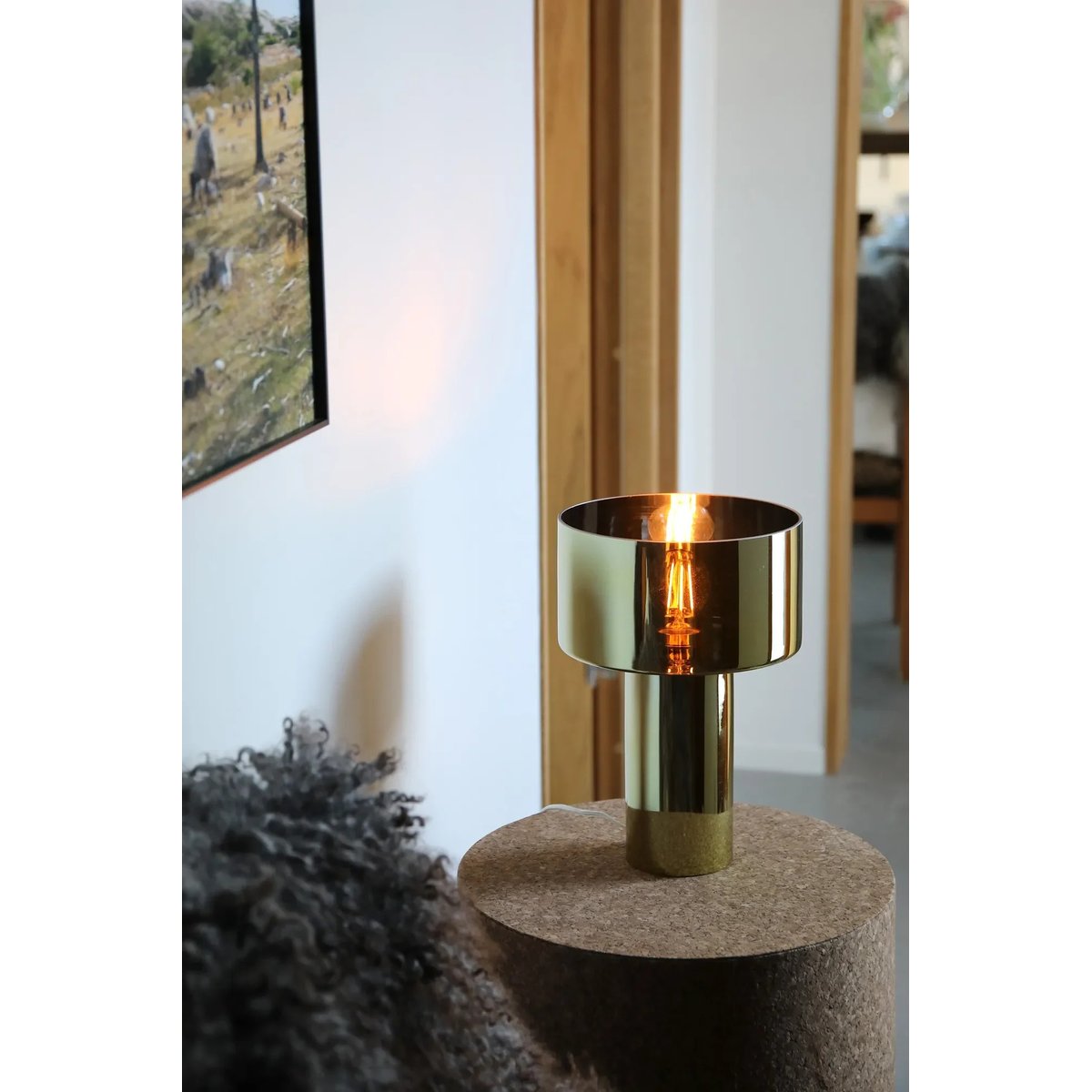 Lampe de table verre CORIN or, MARKSLOJD
