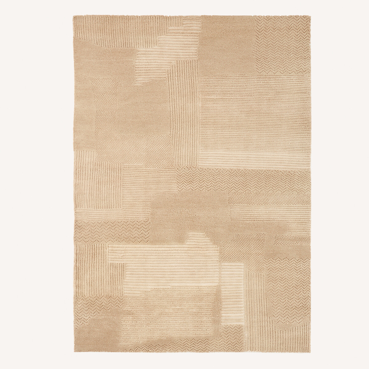 Tapis noué à la main, en laine, TWEEDY sable, AM.PM