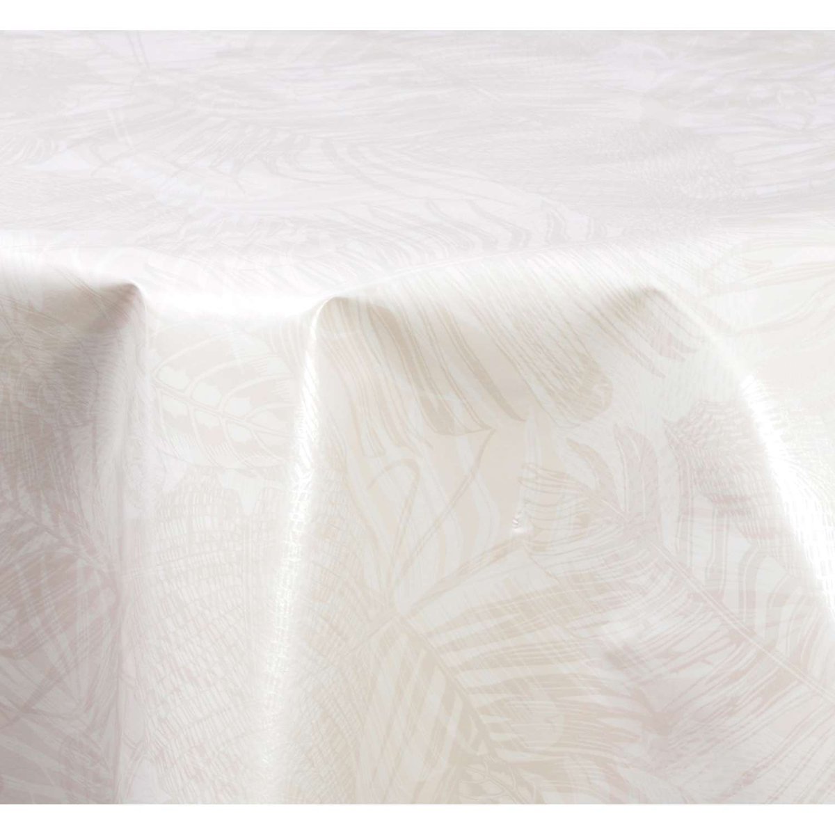 Nappe en toile cirée ronde VITALI beige, TOILINUX