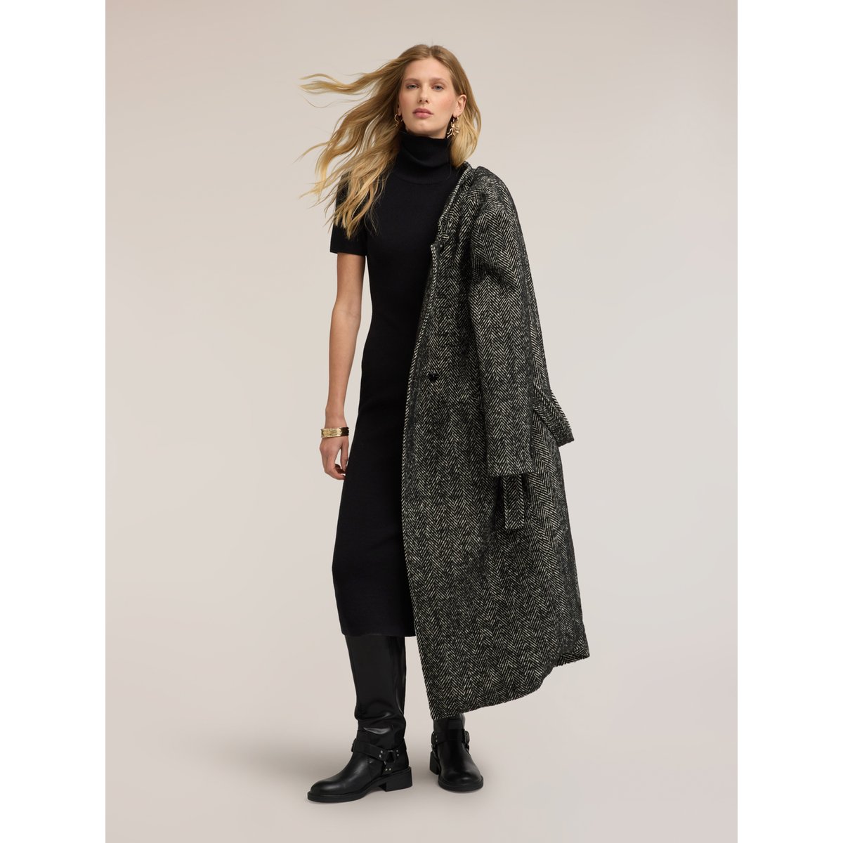 Robe fourreau avec fente noir, MOTIVI