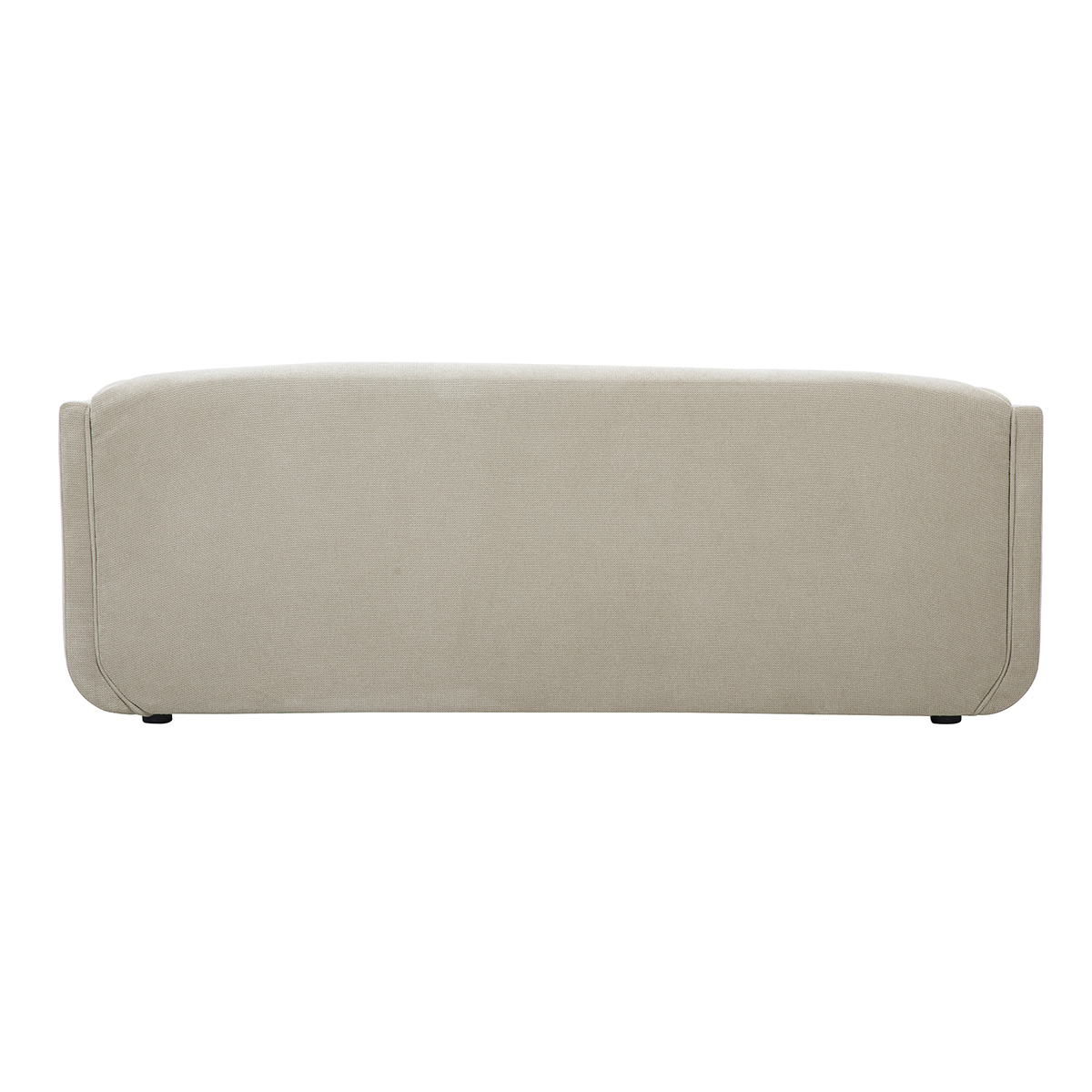 Canapé design 3 places en tissu chenille terre brûlée HOSBO beige, MILIBOO