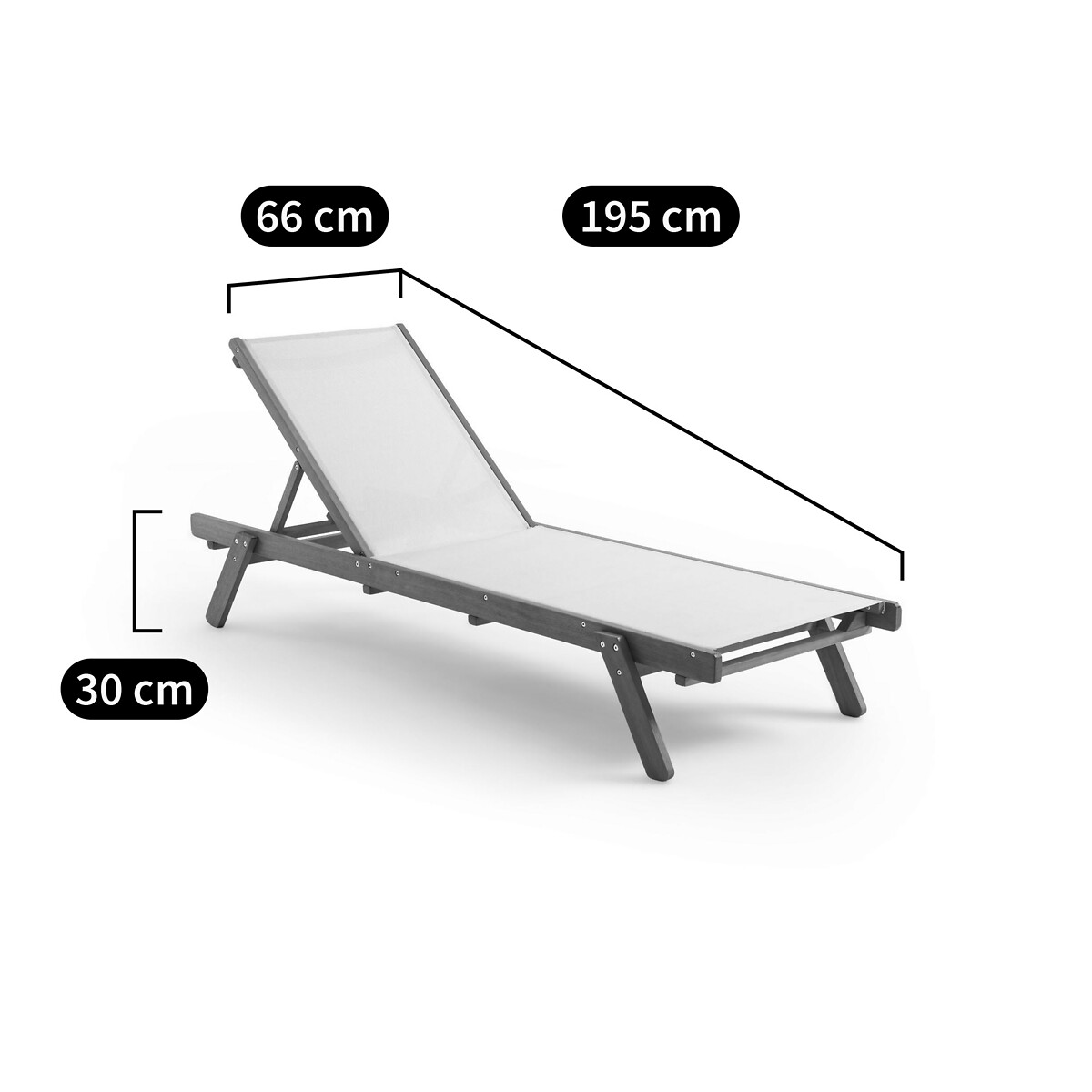 Tumbona, Aurette madera beige natural, LA REDOUTE INTERIEURS